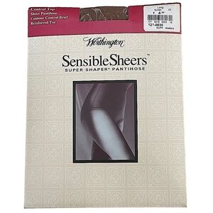 Worthington Vintage Sensible Sheers Super Shaper Pantyhose Long Suntan